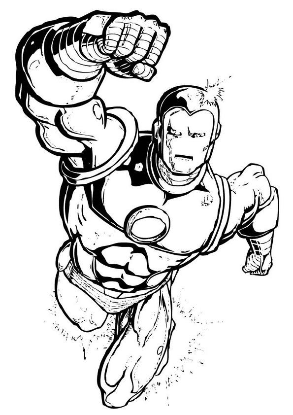 Plansa de colorat cu Iron Man 46 41